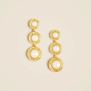 JCrew - Inset pearl tiered earrings